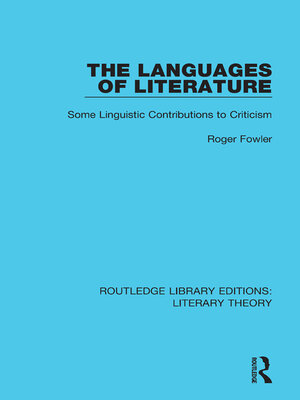 cover image of The Languages of Literature